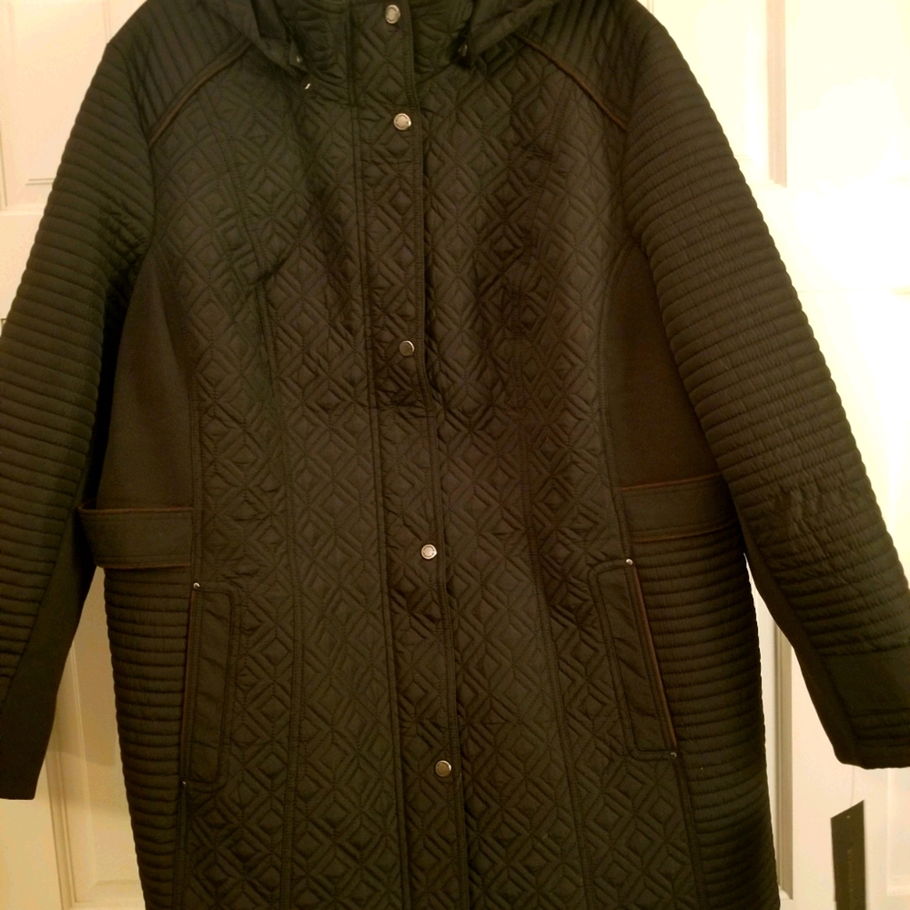 Black Quilted Hooded Jacket - Never Worn w tags